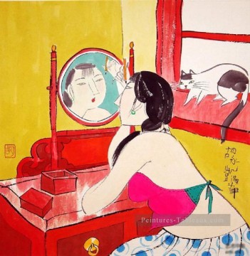 Hu Yongkai Dame chinoise 1 Peinture à l'huile